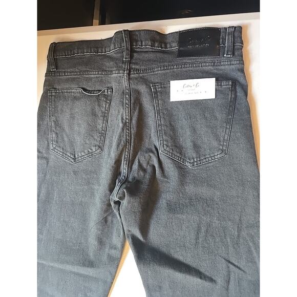 Cotton & Co.‎ Jeans Men's 33x32 Stealth Grey Dark Wash Slim Straight Leg Jeans - Picture 10 of 10